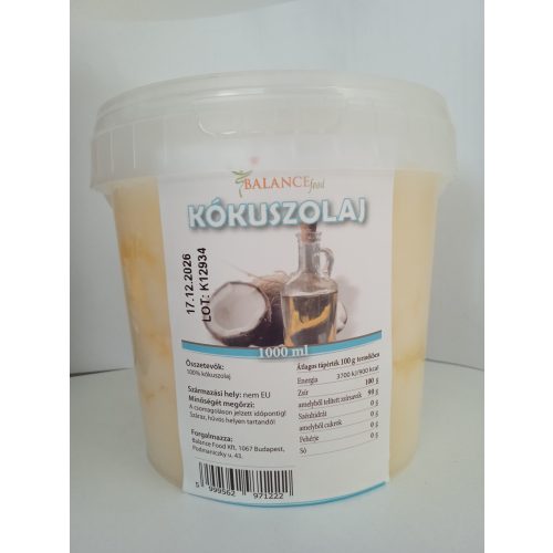 Balance Food Kokosový olej / Kokosový tuk 1000 ml