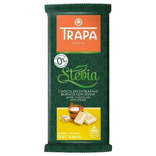 Trapa Stevia, bílá čokoláda, 75 g