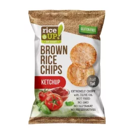 Rice Up, bramborové lupínky s příchutí kečupu, 60g.