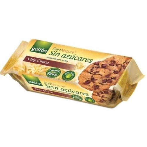 Gullón Chip Choco - sušenky bez cukru s kousky čokolády 125g