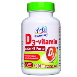   1x1 Vitamin Vitamin D3 4000 IU Forte s limetkovou příchutí a sladidlem (100 ks)