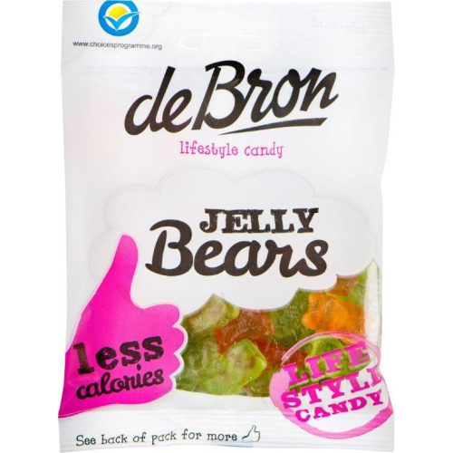 Želé bonbony bez cukru a lepku DeBron "Jelly bears" 90 g