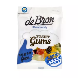   Želé bonbony bez cukru a lepku DeBron "Fruit Gums"  100 g