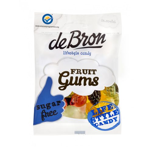 Želé bonbony bez cukru a lepku DeBron "Fruit Gums"  100 g