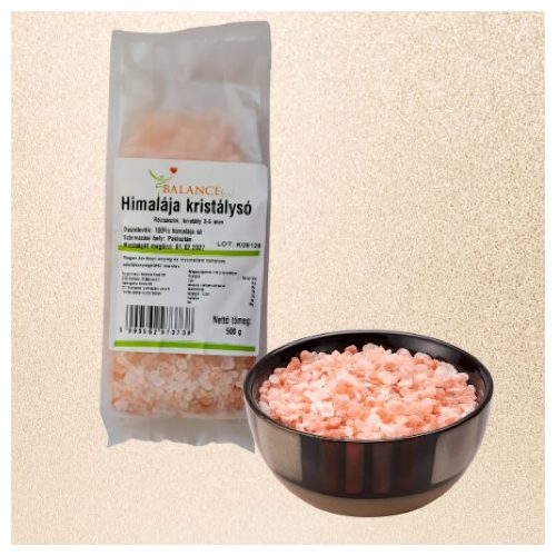 Himálajská sůl, růžová, hrubá 500 g (3-5 mm, krystal)