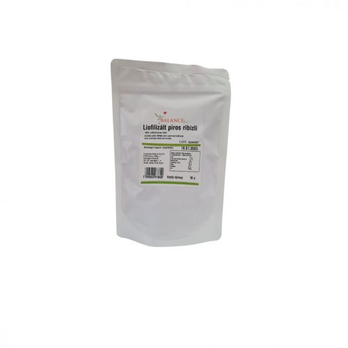 Mrazem sušené červené rybízky, celé, 50g.
