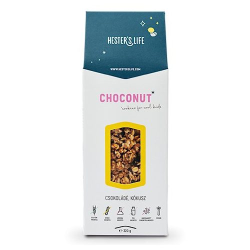 Hester's Life Choconut Cookies / sušenky s čokoládou a kokosem, 320g