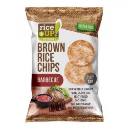  Rice up, rýžové chipsy s příchutí BBQ/barbecue, 60g