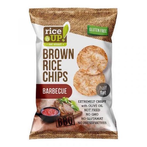  Rice up, rýžové chipsy s příchutí BBQ/barbecue, 60g