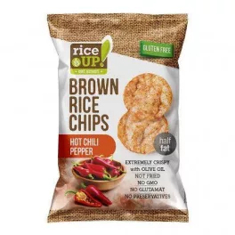   Rice up, rýžové lupínky s pálivou chili příchutí, 60g.