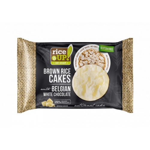 Rice Up, plátek celozrnné hnědé rýže s bílou čokoládou, 30g.