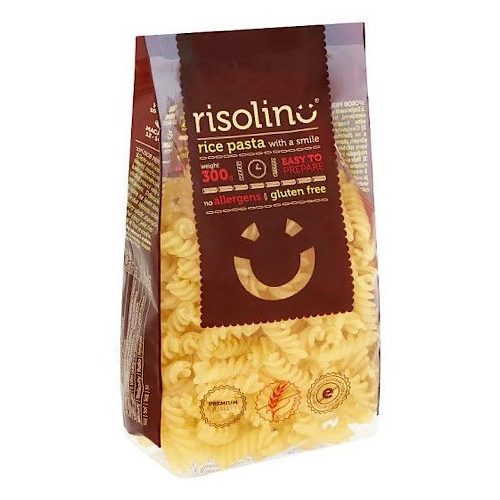 Risolino, rýžové těstoviny, Fusilli, bez lepku, 300g.