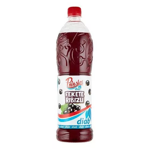 Pölöskei sirup, diabetický, chuť černého rybízu, 1 litr.