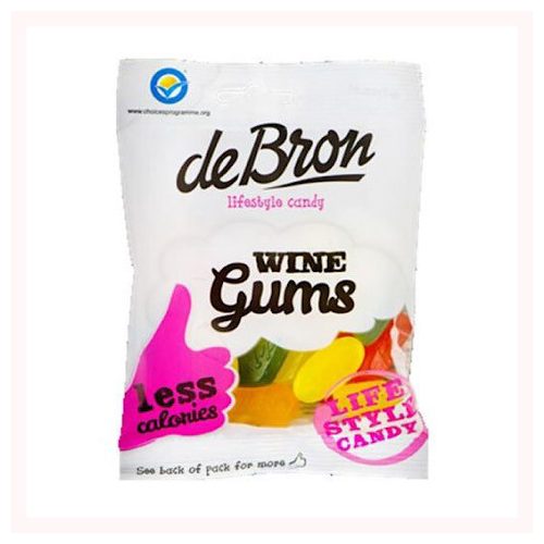 DeBron Wine Gums, želé, bez obsahu želatiny, bez lepku, bez cukru, 100g