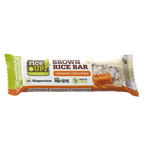 Rice Up, nadýchaný hnědý rýžový placka s karamelovou chutí bílé čokolády, 18g.