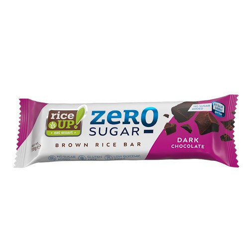 Rice Up, Rýžový placiček Zero s hořkou čokoládou, bez přidaného cukru, 18g.