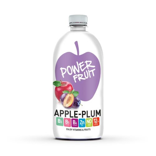 Nápoj Power Fruit o příchuti jablko-švestka s B-vitamíny a guaranou, 750 ml