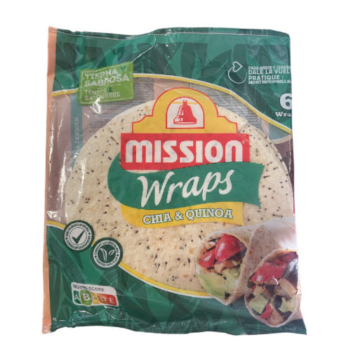 MISSION Wrap Chia & Quinoa 25 cm, 370 g (6 ks/balení) 