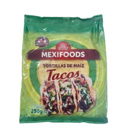   MEXIFOODS Tortilla - kukuřičná, bezlepková, 16 cm, 250 g (10 ks/bal) 