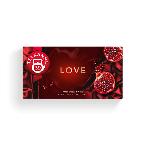 Teekanne, WOF Love, ovocný čaj s příchutí granátového jablka a broskve, 50g