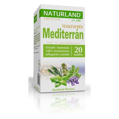 Naturland Mediterrán gyógy- és fűszernövény teakeverék 20x1,5 g
