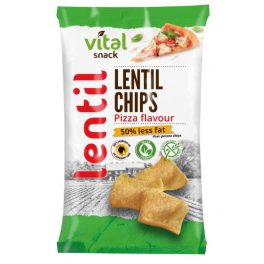 VitalSnack Lencse chips pizza ízű, 65 g