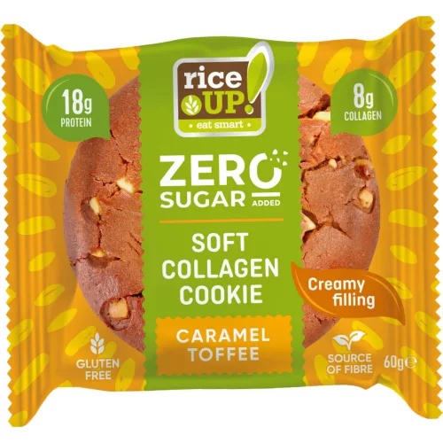 Rice UP Zéro Kollagén, protein keksz karamell ízű, 60 g