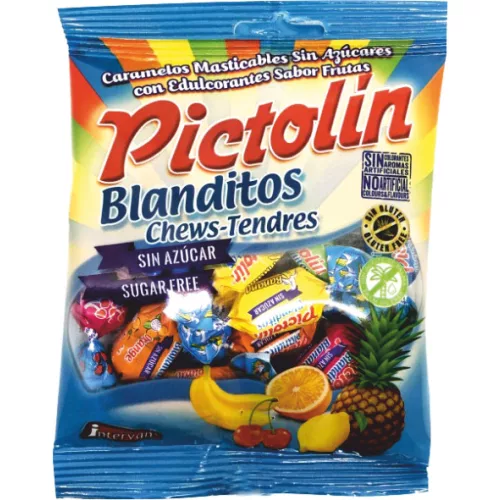 Pictolin Blanditos cukormentes puhakaramell gyümölcsös ízben, 65 g