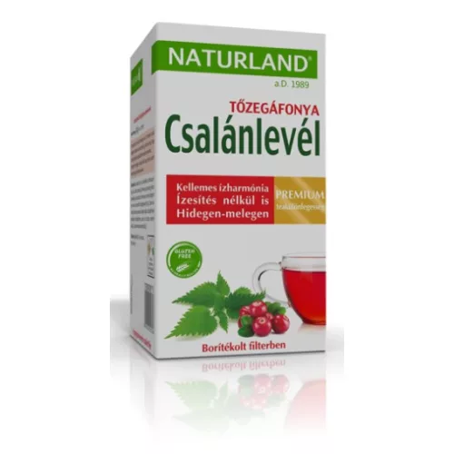 Naturland Premium čajová směs z listů kopřivy a brusinky 20 × 1,2 g