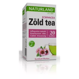   Naturland zelený čaj s echinaceou, čajové sáčky 20 x 2 g