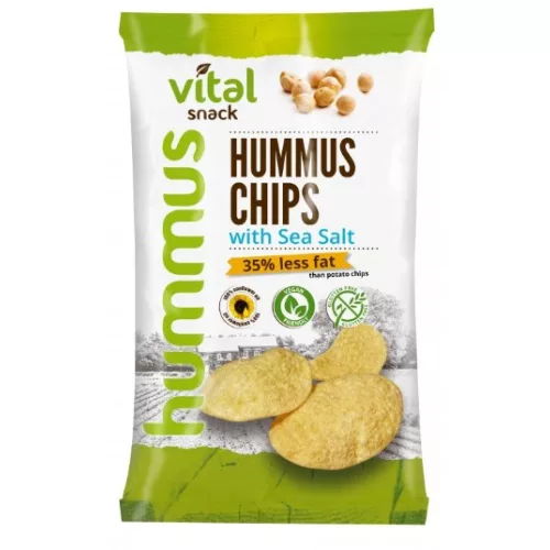 VitalSnack Hummusové chipsy s mořskou solí – 65 g