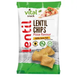 VitalSnack Čočkové chipsy s příchutí pizzy, 65 g