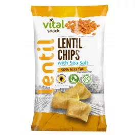 VitalSnack čočkové chipsy s mořskou solí, 65 g